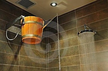 Wooden Sauna Shower Bucket